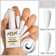 ACOS Magic Beauty Gel Polish Colour Super White(003)