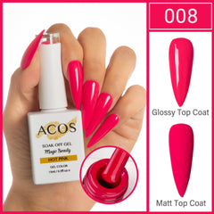 ACOS Magic Beauty Gel Polish Colour Hot Pink(008)