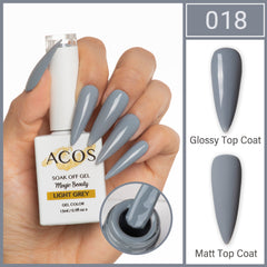 ACOS Magic Beauty Gel Polish Colour GRAYISH BLUE (018)