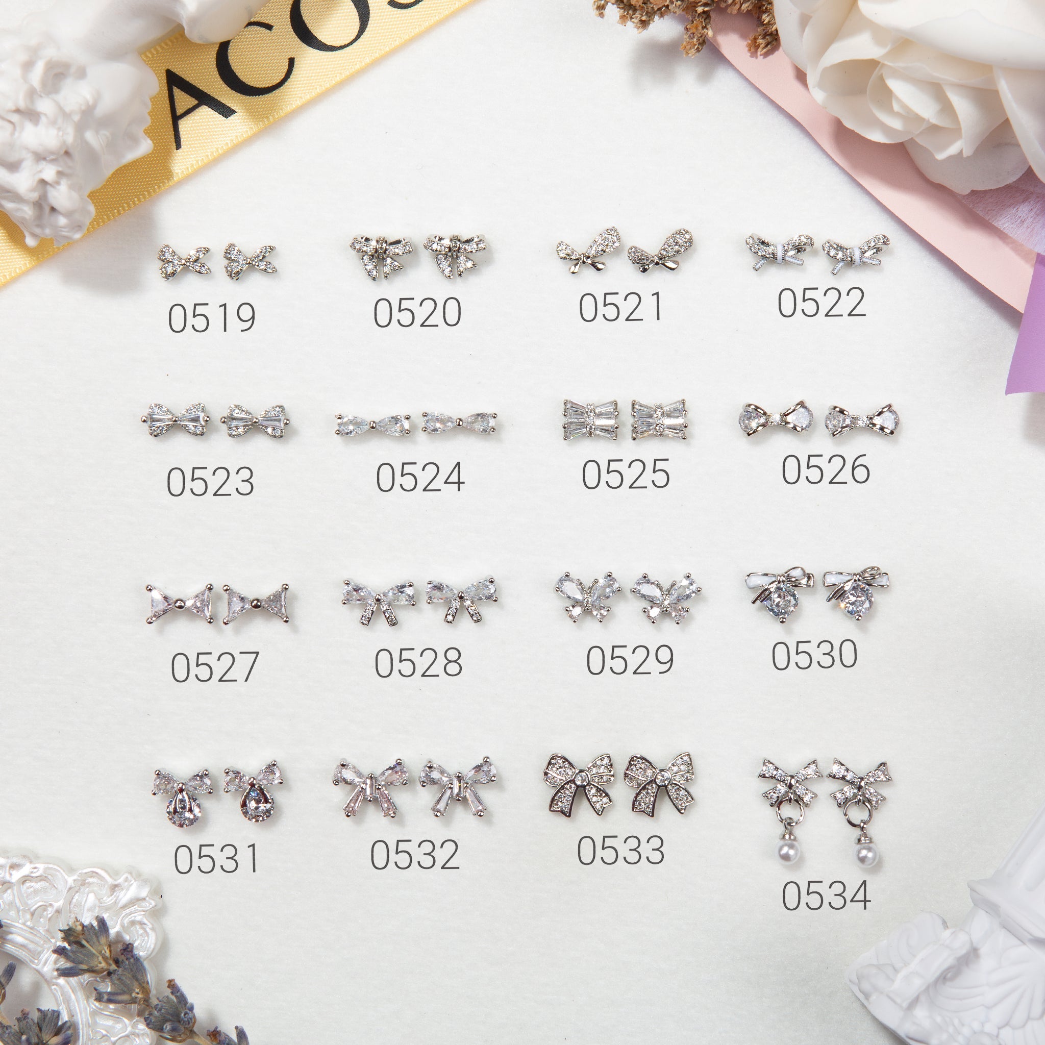 ACOS 3D Crystal Jewellery Nail Art Decorations--2pcs/pack (#0003) - Lashmer