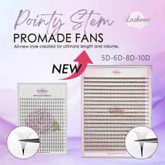 Lashmer 10D Ultra Dark Pointy Narrow Fans (900 Fans)