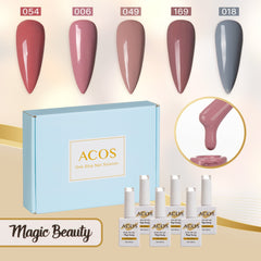 ACOS Gel Polish 5pcs Set (Mix Colour)