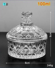 Big Acrylic Liquid Glass Dappen Dish With Lid