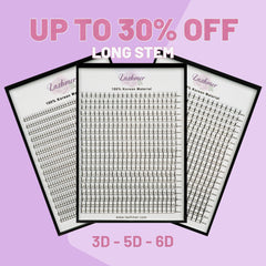 Lashmer Long Stem Pro Saver Bundle - x3 Trays - 1400 Fans