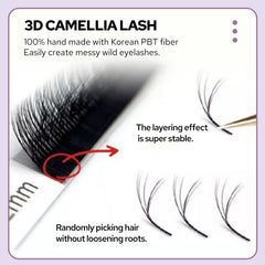 Lashmer 3D Camellia Lashes Mix Tray (20 Lines)