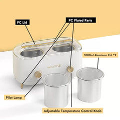 Lashmer Professional Duo Wax Heater 1L (White)