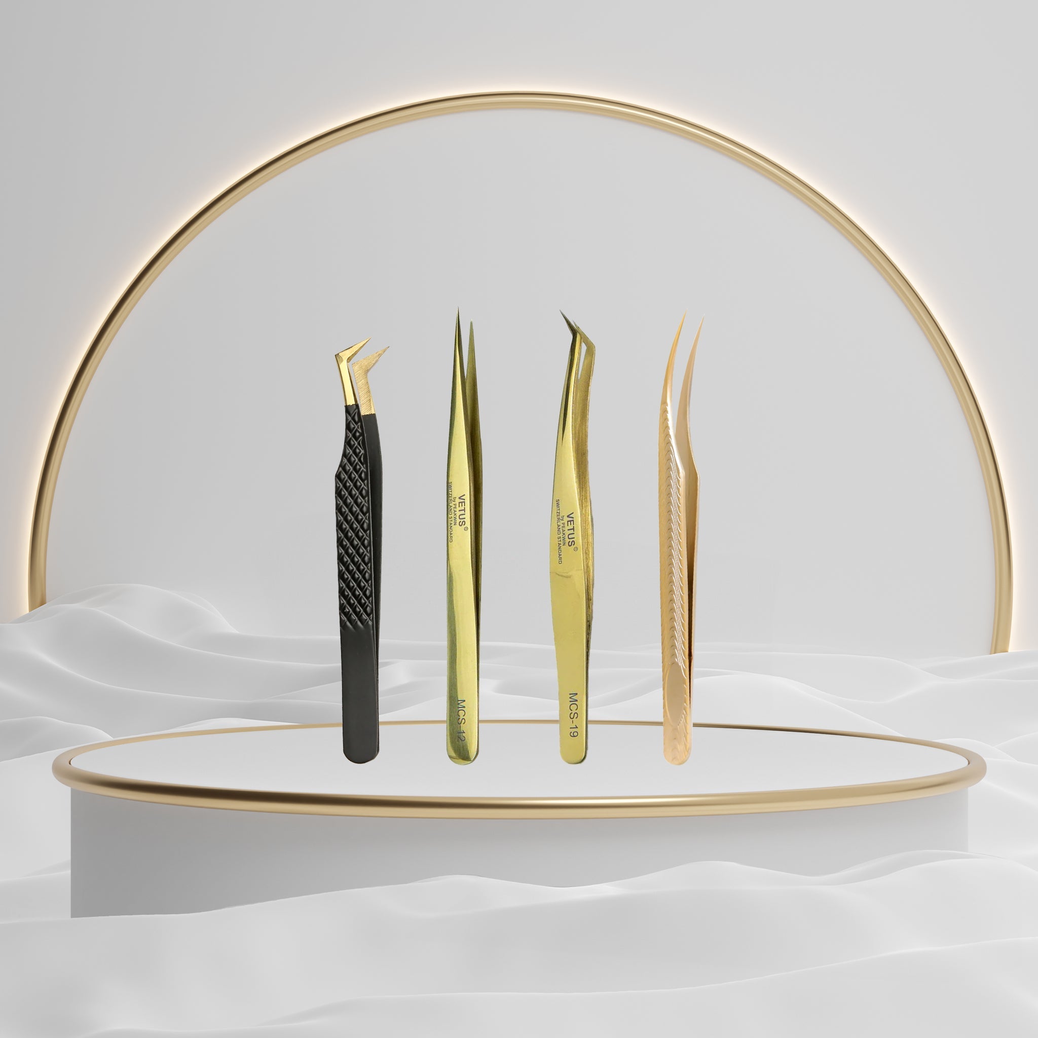 Premium Eyelash extensions Tweezers Bundle - Lashmer