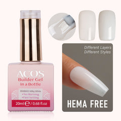 ACOS Hema Free Brush-on Builder Gel (20ml) - Lashmer