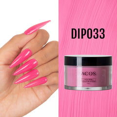 ACOS Dipping Powder Hot Pink Colour (60g)