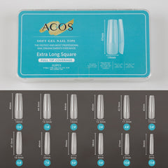 ACOS Soft Gel Nail Tips -Extra Long Square