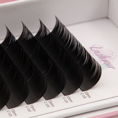 Matt Black Flat Lashes (0.15/0.20) C Curl