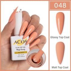 ACOS Magic Beauty Gel Polish Colour Milky Orange(048)