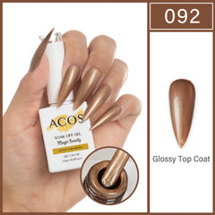 ACOS Magic Beauty Gel Polish GLOSSY DARK BROWN(092)