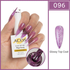 ACOS Magic Beauty Gel Polish GLOSSY GLITTER PURPLE(096)