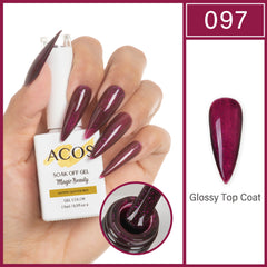 ACOS Magic Beauty Gel Polish GLOSSY GLITTER RED(097)