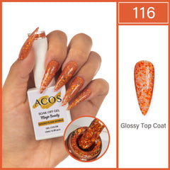 ACOS Magic Beauty Gel Polish Golden Flame Sparkle(116)
