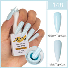 ACOS Magic Beauty Gel Polish Colour Misty Blue Whisper(148)