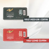 ACOS Soft Gel Nail Tips (Half Tip with lines) -Coffin (320pcs/box)
