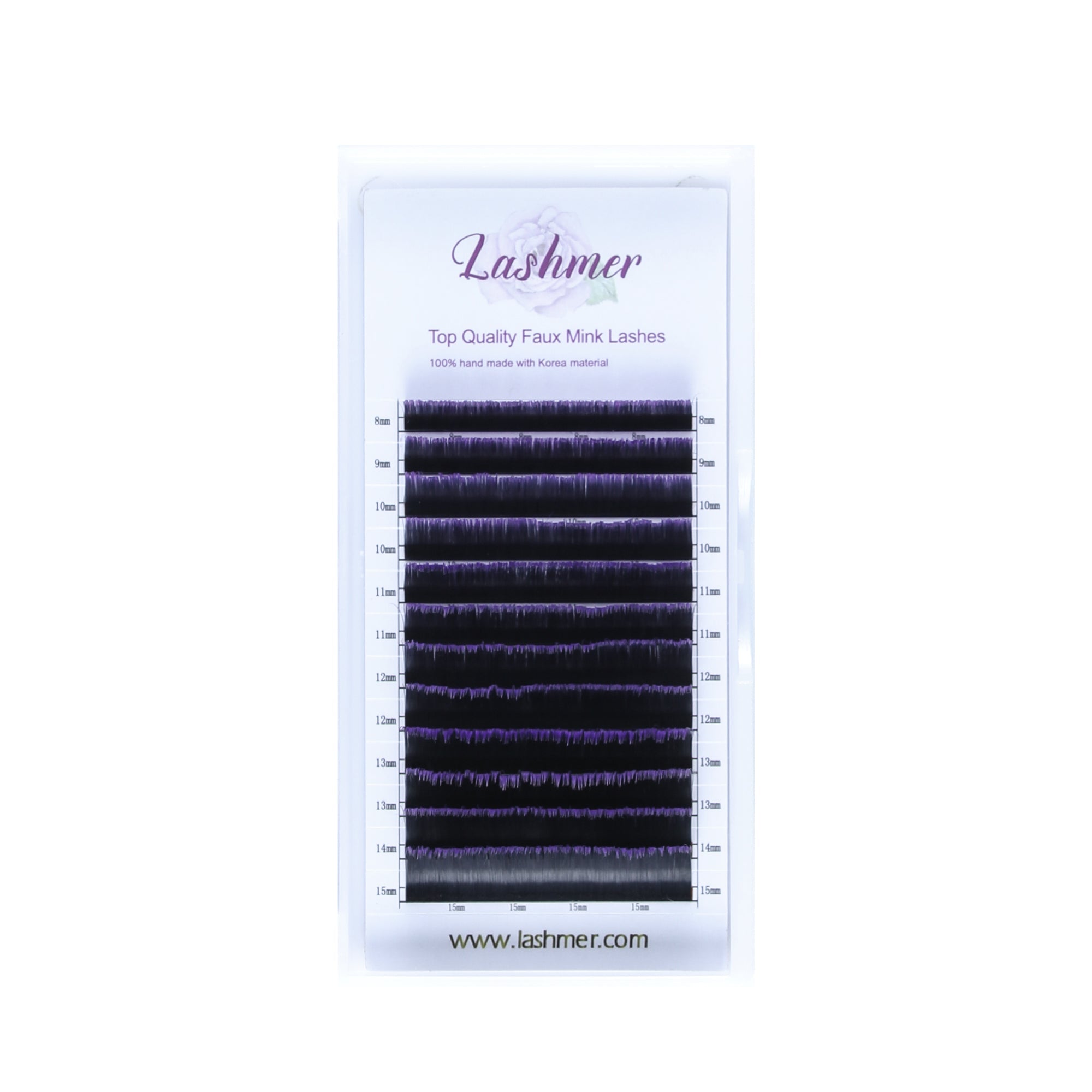 Purple Fast and Easy Fans Eyelashes D Curl (0.07) - Lashmer Nails&Eyelashes Supplier