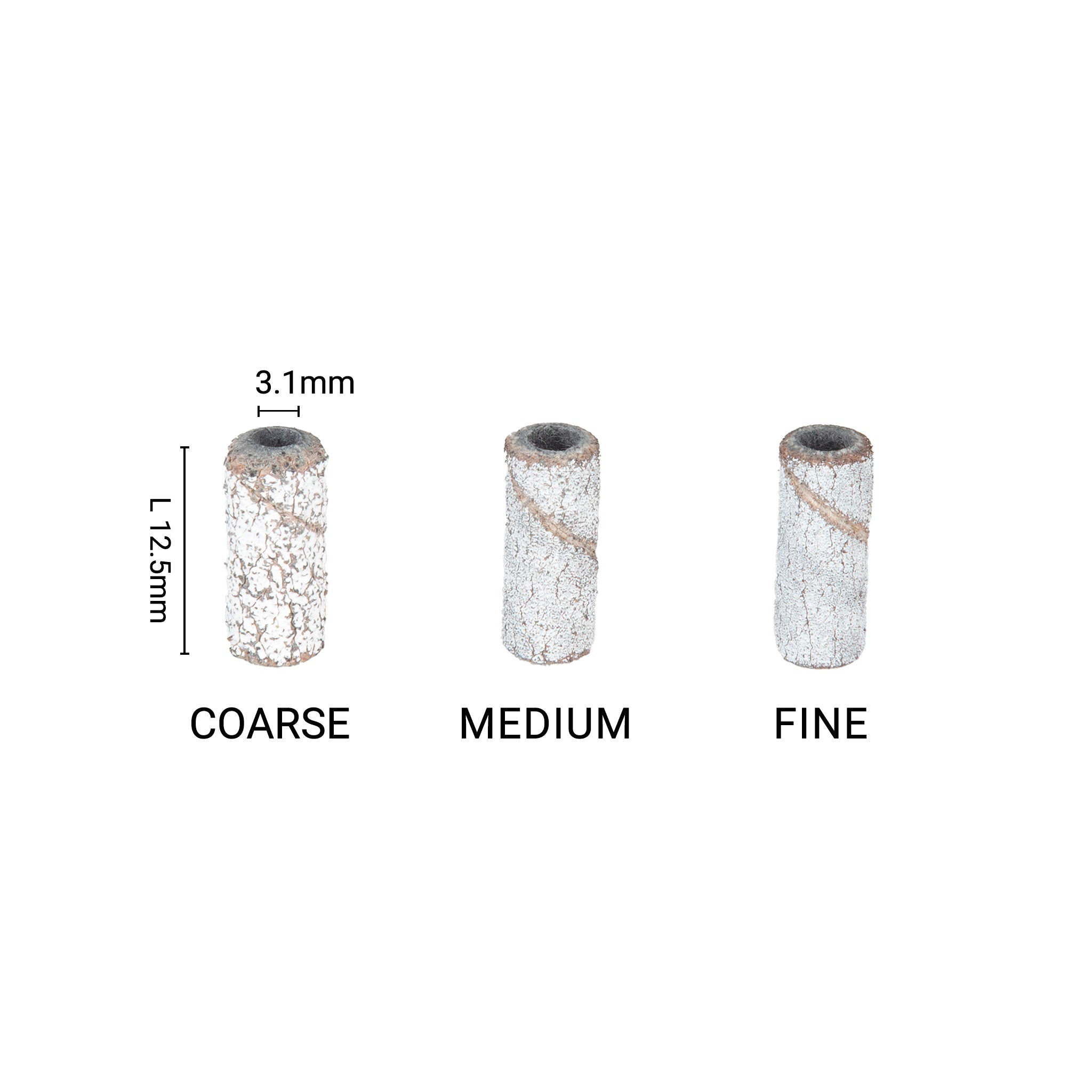 ACOS Zebra White Mini Sanding Bands 3.1mm (100pcs/box) - Lashmer