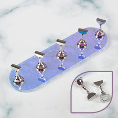 Magnetic Tip Stand Holder with 5 Tip Holders (Blue Colour) - Lashmer