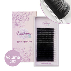 Matt Black Volume Lashes D Curl (0.03/0.05/0.07) 16 Lines