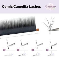 Lashmer Comic Camellia Lashes Mix Tray (20 Lines)