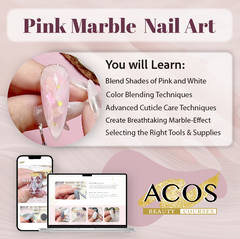ACOS Pink Marble Nail Art Short Course - Lashmer