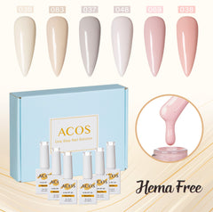 ACOS Hema Free Gel Polish 6pcs Set (Nude Colour )