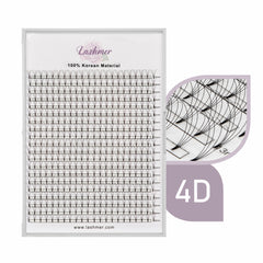 4D Short Stem Premade Fans | Lashmer | Ultra Black