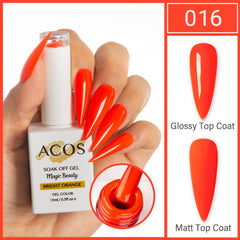 ACOS Magic Beauty Gel Polish Colour Bright Orange(016)