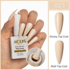 ACOS Magic Beauty Gel Polish Colour Snow Yellow(021)