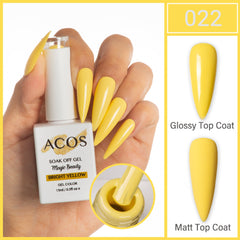 ACOS Magic Beauty Gel Polish Colour Bright Yellow(022)