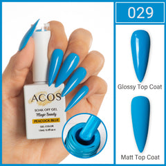 ACOS Magic Beauty Gel Polish Colour Light Peacock Blue(029)