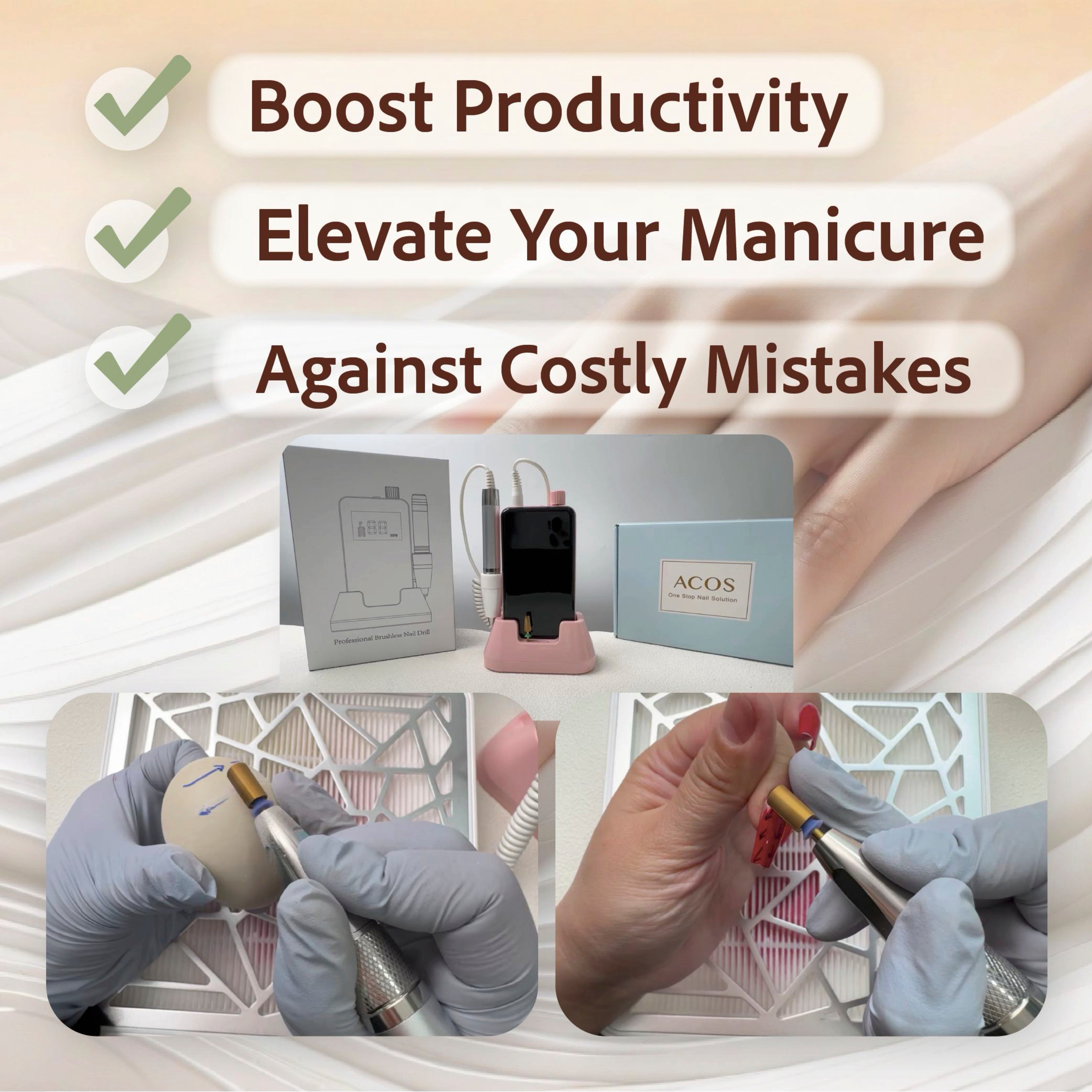 ACOS E-File & Drill bit Nail Course - Lashmer