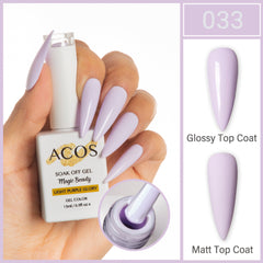 ACOS Magic Beauty Gel Polish Colour Light Purple Glory(033)