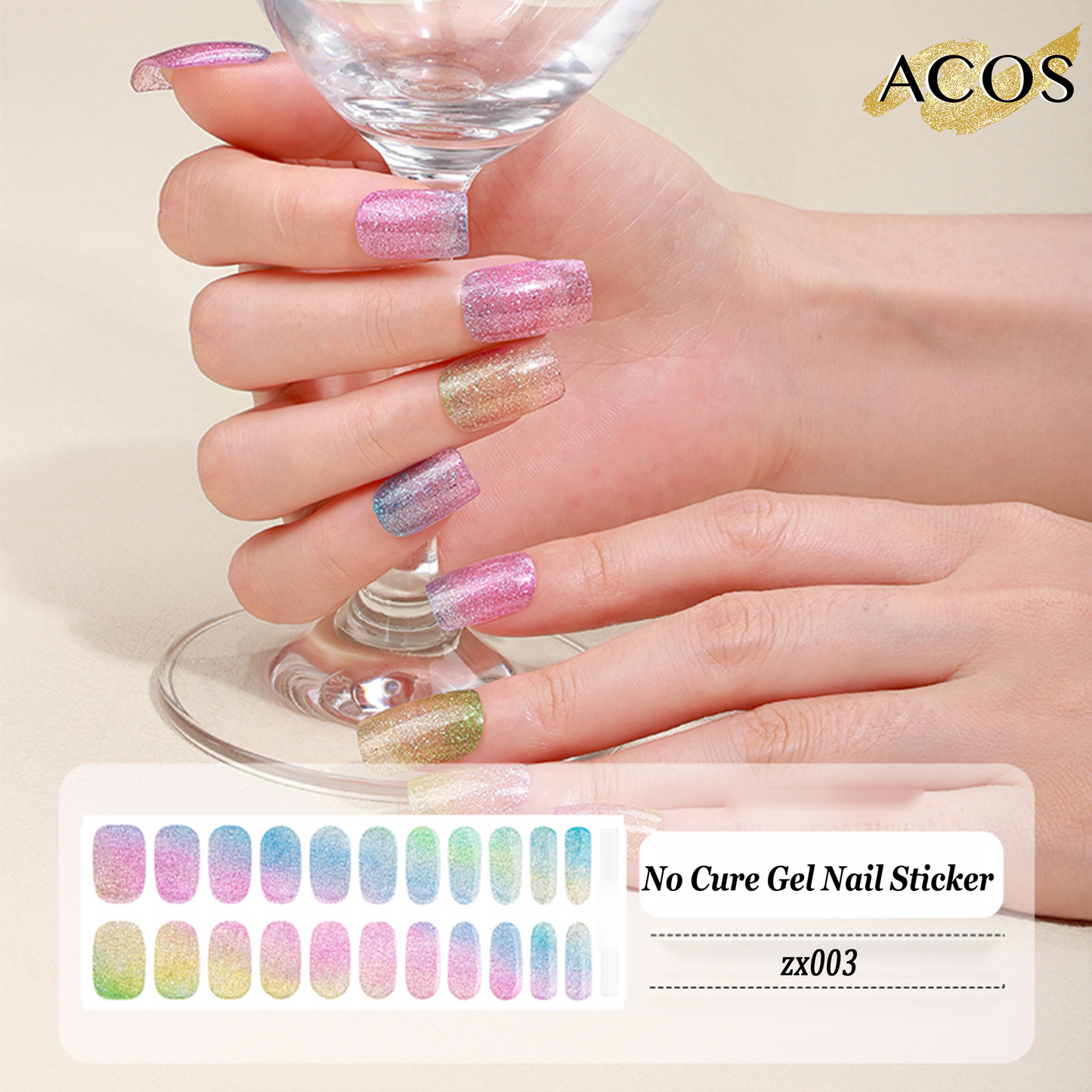 ACOS No Cured Gel Sticker -- Style #003