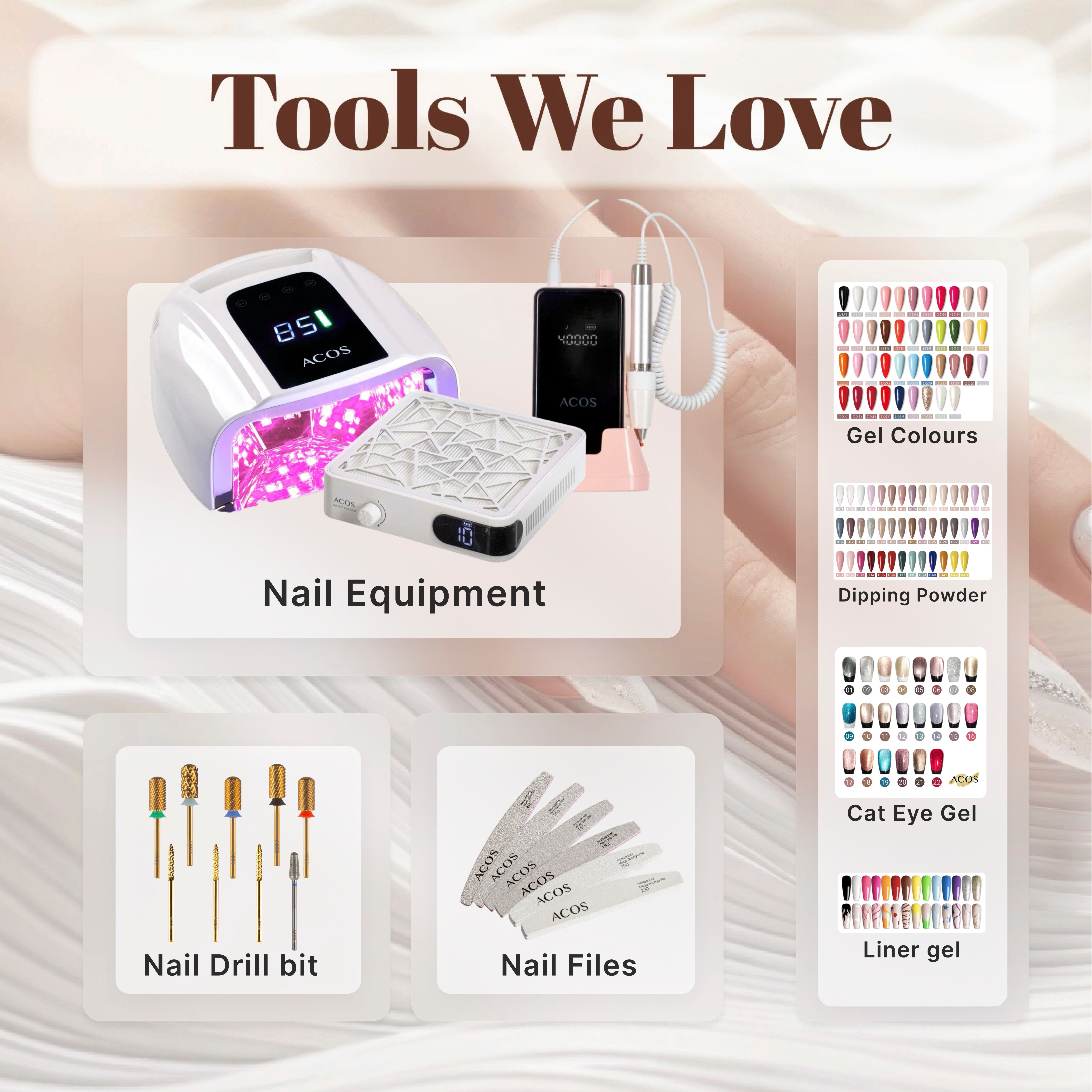 ACOS E-File & Drill bit Nail Course - Lashmer