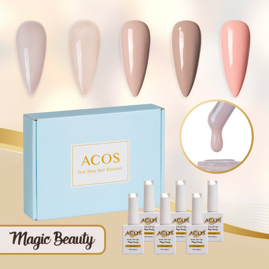 ACOS Gel Polish 6pcs Set (Bare In Nude )