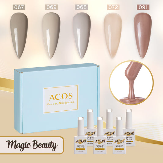 ACOS Gel Polish 6pcs Set (Authentic Nurtural )