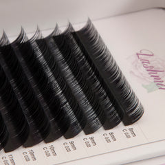 Matt Black Volume Lashes D Curl (0.03/0.05/0.07) 16 Lines - Lashmer