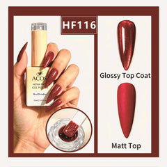 ACOS HEMA-free gel polish in Cherry Crystal, colour 116