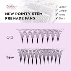 Lashmer Ultra Dark 5D Pointy Narrow Fans (900 Fans) - Lashmer