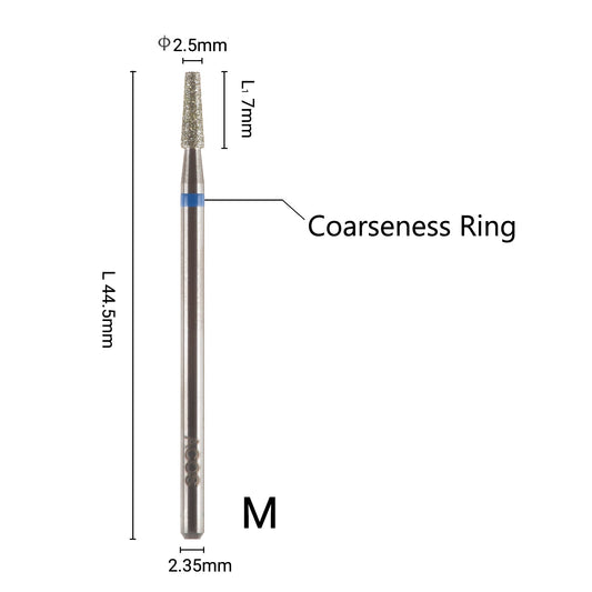 ACOS Tapered Shape  manicure Drill Bits (Medium) - Lashmer