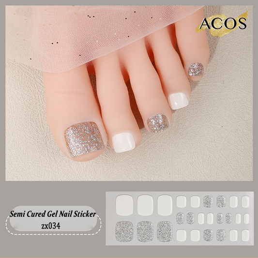 ACOS Semi Cured Gel Sticker for Feet -- Style #034