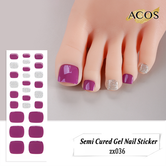 ACOS Semi Cured Gel Sticker for Feet -- Style #035