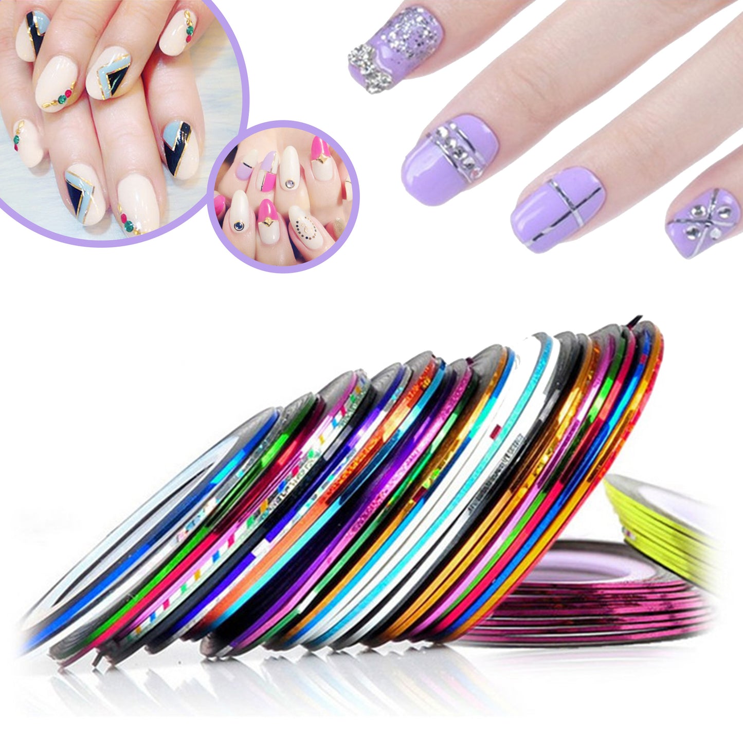 ACOS Nail Art Striping Tape Line - 11 Rolls (1mm wide)