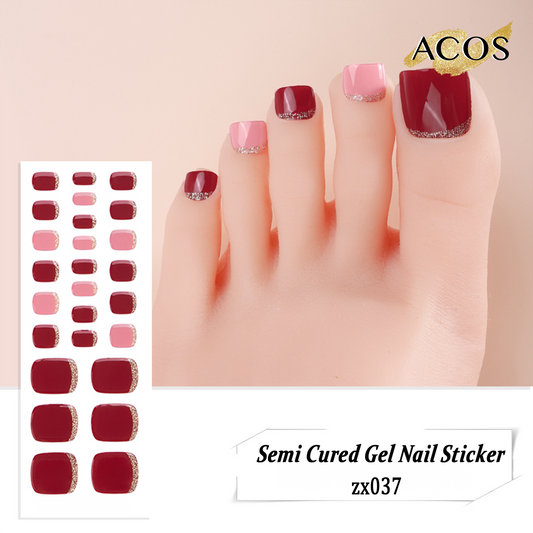 ACOS Semi Cured Gel Sticker for Feet -- Style #037