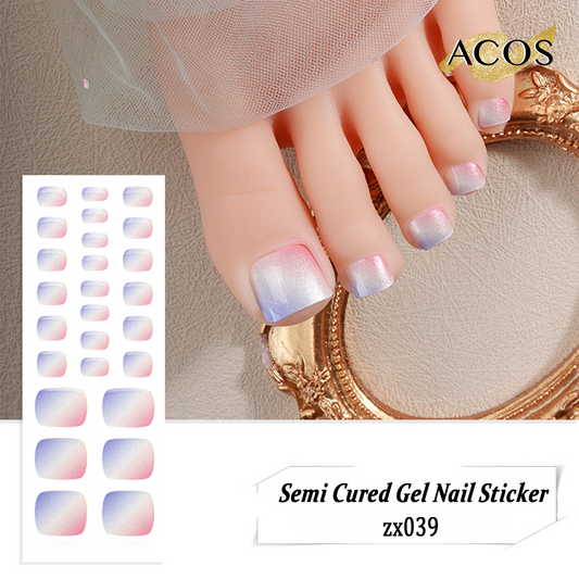 ACOS Semi Cured Gel Sticker for Feet -- Style #039