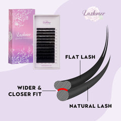Matt Black Flat  Lashes (0.15/0.20) C Curl - Lashmer